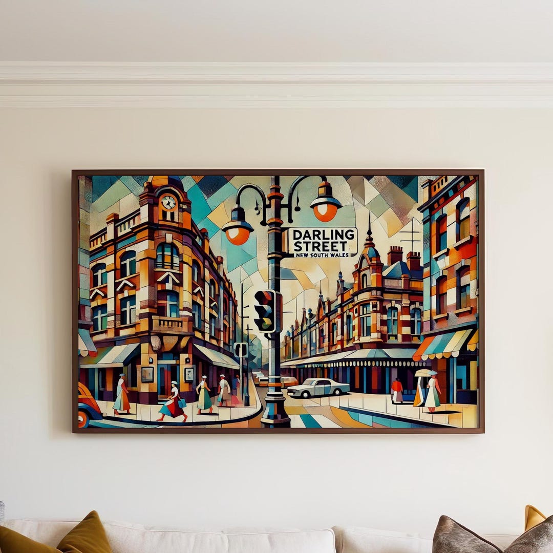 Darling Street Art Print: Balmain, New South Wales Travel Poster - Etsy