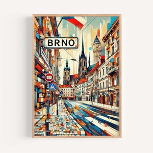 Brno Art Print - Czech Republic City Wall Art, Travel Poster, Europe Home Decor, Brno Gift & Housewarming Present