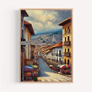 Ecuador Wall Art Quito Print Travel Poster South America Gift Housewarming Ecuador Souvenir Decorative Travel Print