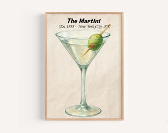 Martini Cocktail Art Print