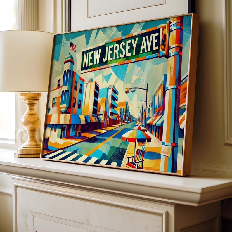 New Jersey Avenue Art Print: Wildwood Travel Poster image 4