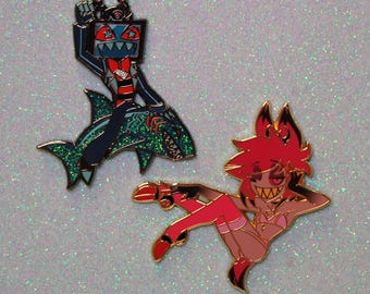 BUNDLE Hazbin Hotel Alastor + Vox Sharkhoof! IN STOCK