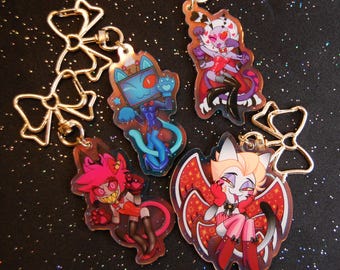 Hazbin Hotel Sexy Catboy Acrylic Charms Alastor Lucifer Vox Valentino
