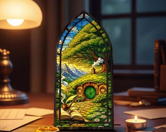 LOT RING The Shire Book Decoration, Magic Lord Rings Book Nook, The Shire Ring Valley Wizard Candle Bookshelf Decor