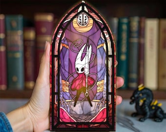 Hollow Knight Library Booknook, Silksong Hornet Wooden Book Nook With Candle, Library Decor, Gift For Gamer