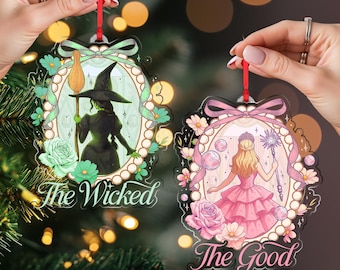 Wicked Ornament, Wicked Change For Good Coquette Gift, Wicked Friendship Christmas Ornament, Best Friends Merch, Xmas Decoration