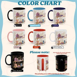 Stained-Glass Style Floral Bookshelf Coffee Mug, Book Lover Mug Gift, Bookish Coffee Mug, Stained Glass Gift, Library Cup imagem 2