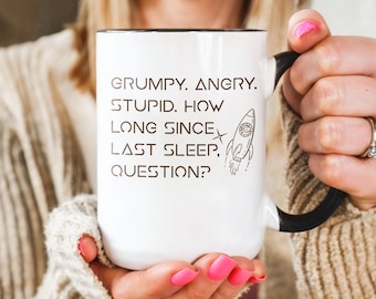 Project Hail Mary Rocky Coffee Mug, Grumpy Angry Stupid Ceramic Mug, Fist My Bump Mug, Astrophage Sci Fi Book Gift Decoration