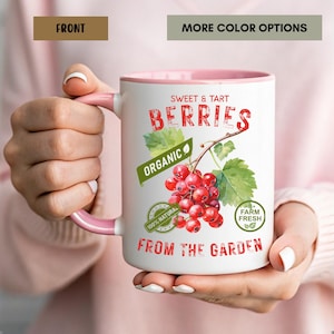 Berries Fruit Mug Gift for Berries Lovers Mugs Red Currants Fruit Market Kitchen Gift, Kitchen Decor Gift Summer Fruit Mug Coffee Lovers Cup