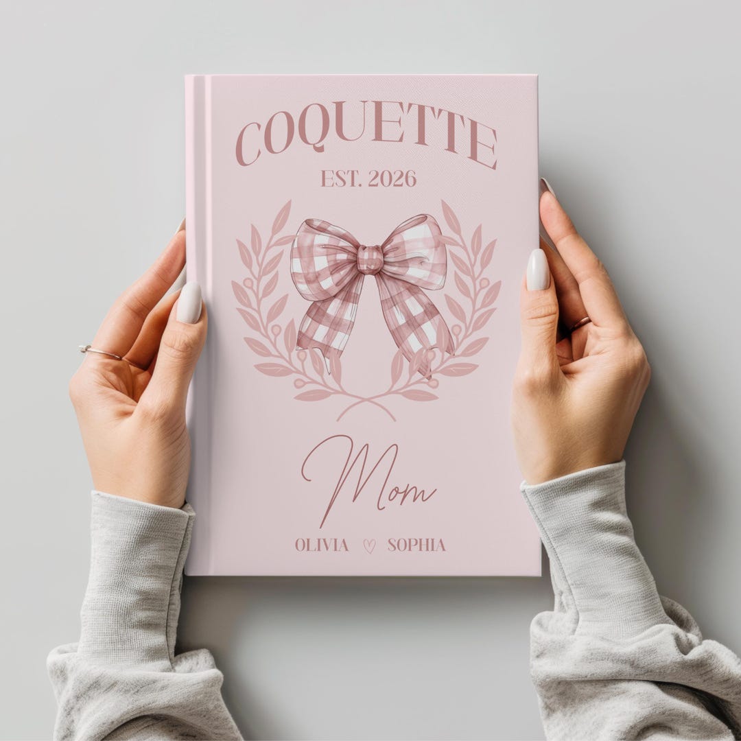 Mom Notebook Design Personalized Coquette Mom Notebook Custom Name Journal Gift for Mom ...