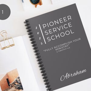 Pioneer Service School 2025 Notebook JW Gift Personalized Custom Ministry Journal JW Ministry School Supplies Pioneer School Notebook Gift