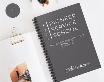 Pioneer Service School 2026 Notebook JW Gift Personalized Custom Ministry Journal JW Ministry School Supplies Pioneer School Notebook Gift