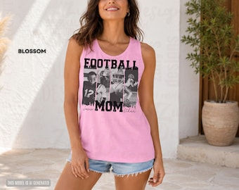 Personalized Football Mom Tank Top, Custom Photo Comfort Colors 9360 Tank, Football Mom Gift, Custom Name Tank, Sports Mom Tank