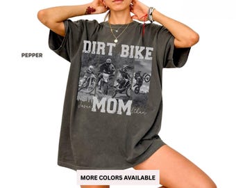 Personalized Dirt Bike Mom Shirt, Motocross Mom Tee, Dirt Bike Mom Gift, Motorcycle Mom Shirt, Racing Mom Tee, Comfort Colors 1717