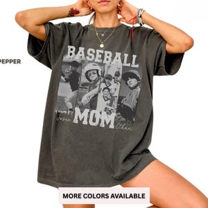 Baseball Mom Shirt Personalized Photo Tee, Custom Kids Photo Shirt, Baseball Mom Gift, Sports Mom Shirt, Custom Name Shirt