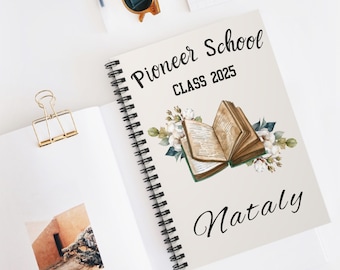 Custom Pioneer School 2026 Personalized Notebook JW Journal with Flowers and Bible Pioneer School Name Gift for JW Pioneer Diary Missionary