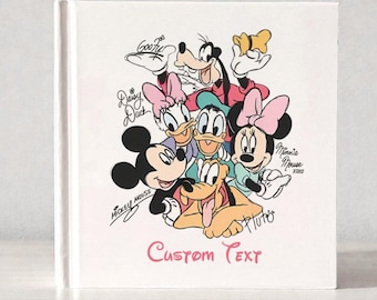 Personalized Mickey and Friends Signature Disney Trip Autograph Book, Mickey and Co Kids Book Disney Girl Trip Book, Disney Trip Memory Book