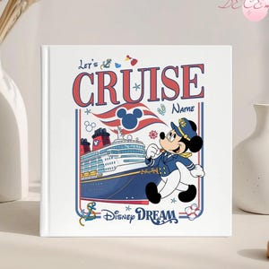 Personalized Disney Cruise Autograph Book, Mickey and Friends Let's Cruise Squad, Family Cruise Book, Cruise Ship Disney Trip Memory Book