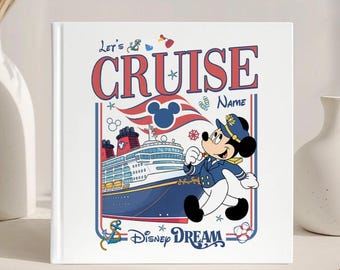 Personalized Disney Cruise Autograph Book, Mickey and Friends Let's Cruise Squad, Family Cruise Book, Cruise Ship Disney Trip Memory Book