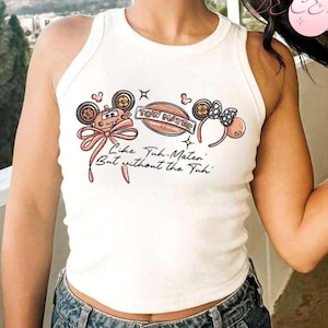 Coquette Bow Disney Cars Mater Crop Tank, Lightning McQueen Tow Mater Sally Carrera Doc Hudson Cars Baby Tee Crop Top, Disney Girls Trip Tee