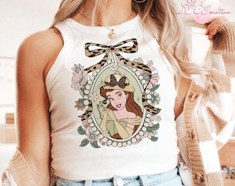 Coquette Bow Disney Princess Animal Kingdom Baby Tee Crop Top Tank, Princess Safari Mode Disney Girl Trip Shirt, Girly Aesthetic Safari Trip