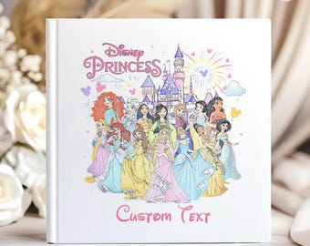 Personalized Disney Princess Autograph Book, Cinderella Belle Rapunzel Elsa Princess Castle Disney Girl Trip Book, Disney Trip Memory Book