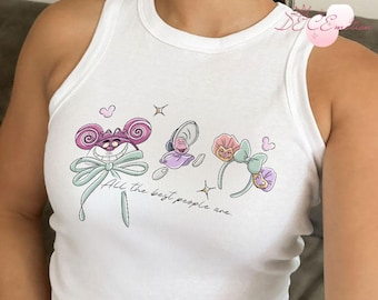 Coquette Bow Disney Alice in Wonderland Baby Tee Crop Tank, Disney Princess Alice White Rabbit Cheshire Cat Mad Hatter Disney Girl Trip Tee