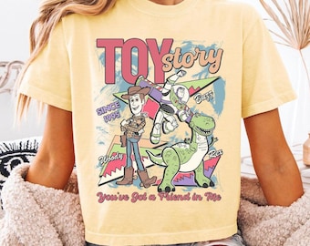 Disney Toy Story Boxy Tee Crop Tank, Buzz Lightyear Woody Toy Story 5 Movie Disney Girl Trip Baby Tee, Toy Story Land Family Vacation 2026