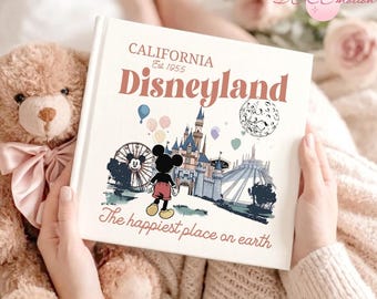 Libro de autógrafos personalizado de viaje a Disney, libro infantil de Mickey Mouse, Toy Story, Cars y Rayo McQueen, viaje a Disney para niñas, libro de recuerdos de viaje a Disney