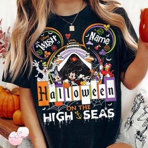 Personalized Mickey and Friends Halloween on the High Seas Disney Cruise Shirt, Halloween Family Cruise Vacation 2025, Halloween Cruise Trip