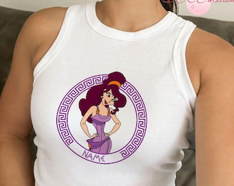 Personalized Disney Hercules Crop Tank, Hercules Megara Hades Baby Tee Crop Top, Diva The Muses Honey You Mean Hunkules Disney Girl Trip Tee
