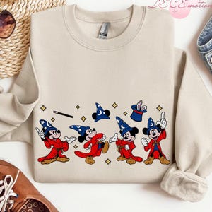 Embroidery Disney Fantasia Shirt, Fantasia Sorcerer Mickey Wizard Sweatshirt, Embroidered Walt Disney World Disneyland Fantasmic Show 2026