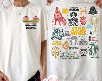Two-sided Disney Star Wars Shirt, Galaxy's Edge Star Wars Family Vacation 2025 Matching, Happy Star Wars Day 2025, May The Force Be With You