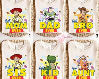 Personalized Disney Toy Story Shirt, Buzz Lightyear Woody Jessie Bo Peep Toy Story Birthday Boy/Girl, Toy Story Land Family Vacation 2025