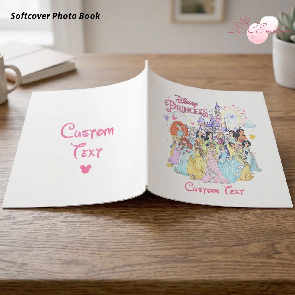 Personalized Disney Princess Autograph Book, Cinderella Belle Rapunzel ...