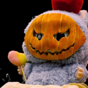 Spooky Halloween Labubu Mask | Halloween Labubu Mask | Pumpkin & Scream Edition | Halloween Costume | Trick or Treat
