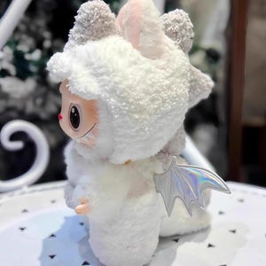 Handmade Dragon Labubu Outfit (Black/White) | Fits All Generations