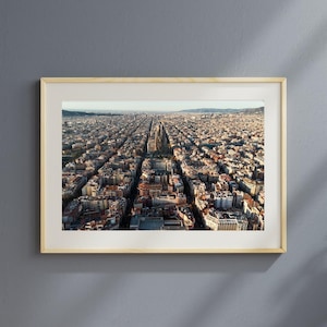 Barcelona Skyline Art Print: Sagrada Familia Photography (Instant Download)