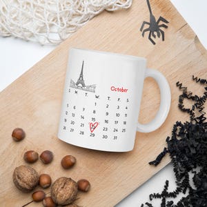 Custom Eiffel Tower Mug, Paris Coffee Cup, Personalized Travel Gift, French Souvenir, Custom Name Coffee Cup, Paris Personalized Gift