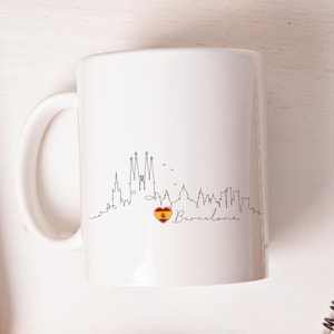 Barcelona Mug -  Spain Gift, Barcelona Souvenir, Spain Mug, Gift for Architecture Lovers, Valentine&#39;s Gift - Ceramic Mug