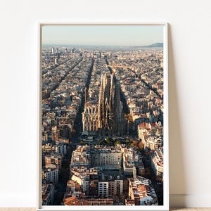 Barcelona Sagrada Familia Art Print: Sunset Cityscape (Digital Download)
