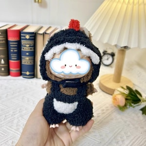 Labubu Handmade Dragon Outfit  (Black/White) for All Generations: Plush Costume