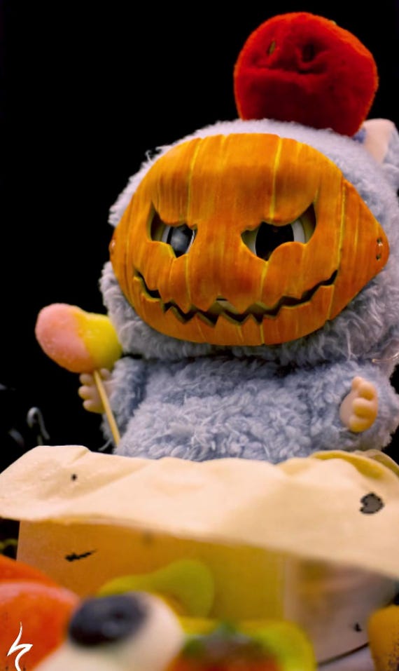 LABUBU × PRONOUNCE &amp; ハロウィン Pumpkin 2個セット Happy Halloween Party SeLAries-Sitting Pumpkin Vinyl Plush