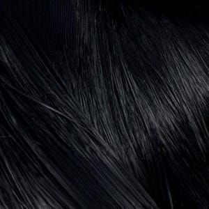 Japanese Saran Black Out 9601 1oz/28g 36inch/92cm hank black - Doll Planet Hair, Doll Rehair, Rehairing, Doll Hair for Reroot, Rerooting