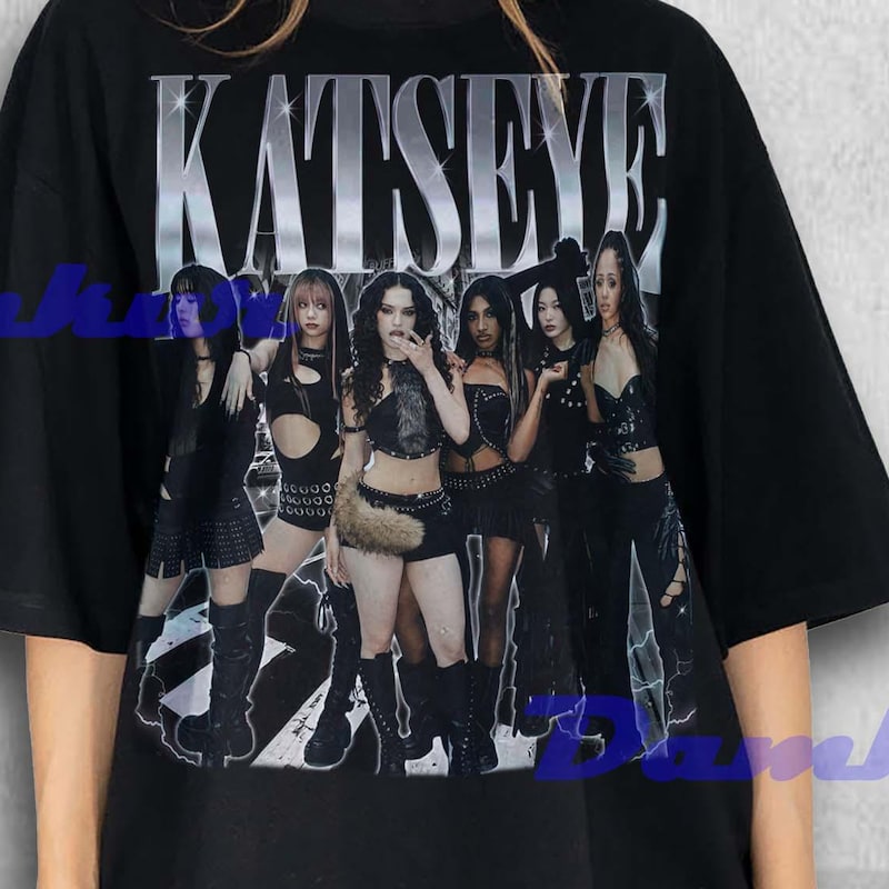 T-shirt Vintage KATSEYE « Gnarly » | Kpop, Chaos, Fan Merch | Fabriqué Main Aux USA, Coton, Taille 2XL, Multicolore