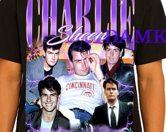 Charlie Sheen Shirt, Charlie Sheen Actor Tees, Charlie Harper Homage Tshirt, Charlie Sheen Fan Retro SweatShirt, Charlie Harper Merch Gift