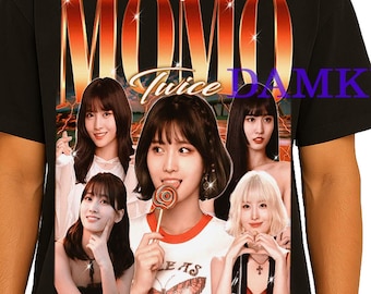 TWICE モモ レトロ ブートレグ Tシャツ - TWICE シャツ - Kpop シャツ