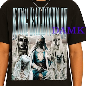King Baldwin IV The Leper King 90s Graphic Fan Tee, King Baldwin 4 War Hommage Shirt, King Baldwin IV T-shirt, cadeau voor hem Unisex sweater