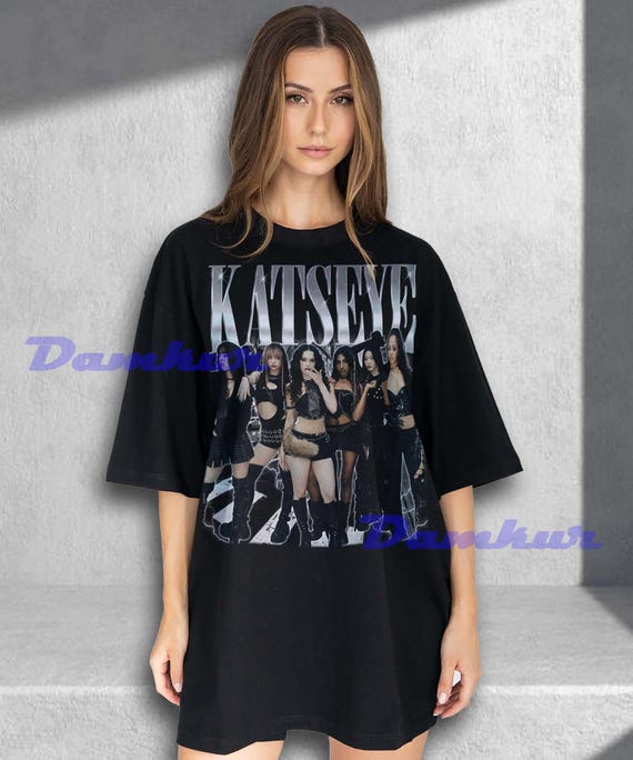 T-shirt KATSEYE Kpop – Merch Officiel Eyecon, The Beautiful Chaos Tour 2025, Unisexe En Jersey