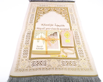 Personalized Islamic Gift Set, Prayer Rug Quran Tasbeeh, Ramadan Eid Wedding Birthday Mother's Father's Valentine's Anniversary Days Gifts
